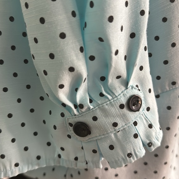 Dressbarn Polka Dot Twofer Tank Blouse Cute Sleeve Details Like New Size 18/20 - Picture 5 of 11